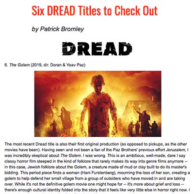 Six DREAD Titles to Check Out